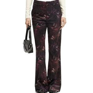NWT Scotch & Soda Velvet Pants Women's Size 26 / 32 Midnight Slate Flared NEW